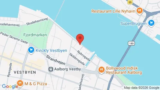 Erhvervslokaler til leje i Aalborg Centrum - kort over placeringen
