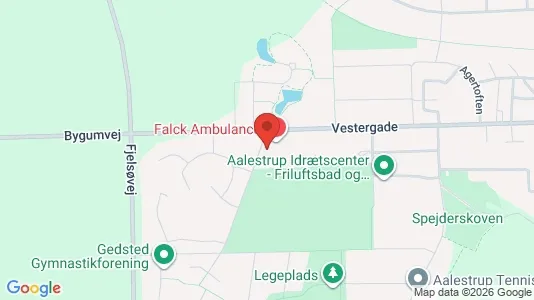 Erhvervslokaler til leje i Aalestrup - kort over placeringen