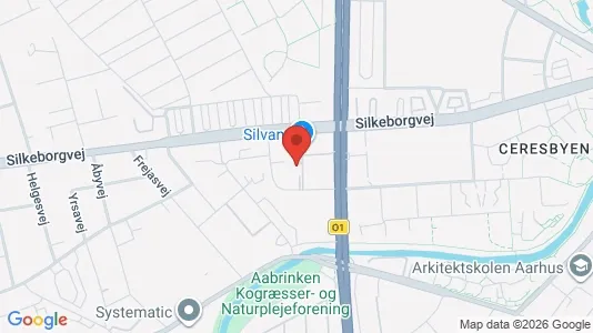 Erhvervslokaler til leje i Århus C - kort over placeringen