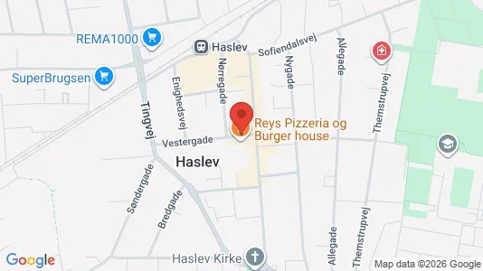 Erhvervslokaler til leje i Haslev - kort over placeringen