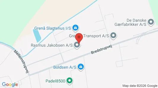 Erhvervslokaler til leje i Grenaa - kort over placeringen