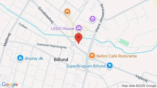 Erhvervslokaler til leje i Billund - Foto fra Google Street View