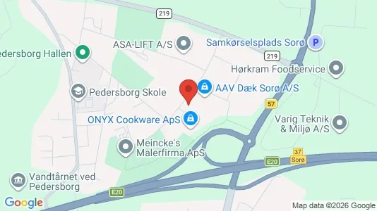 Erhvervslokaler til leje i Sorø - kort over placeringen