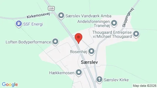 Erhvervslokaler til leje i Snertinge - kort over placeringen