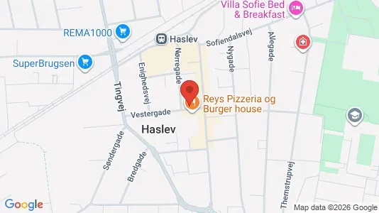 Erhvervslokaler til leje i Haslev - kort over placeringen