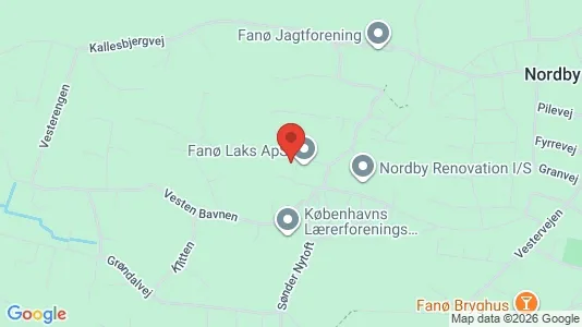 Erhvervslokaler til leje i Fanø - kort over placeringen
