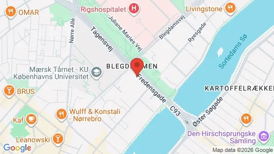 Erhvervslokaler til leje i Nørrebro - kort over placeringen