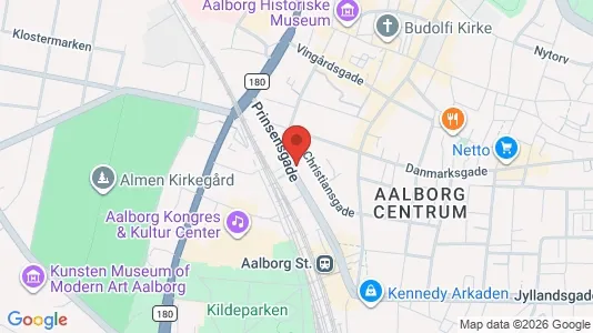 Erhvervslokaler til leje i Aalborg Centrum - kort over placeringen