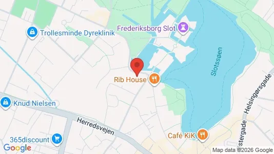 Erhvervslokaler til leje i Hillerød - kort over placeringen