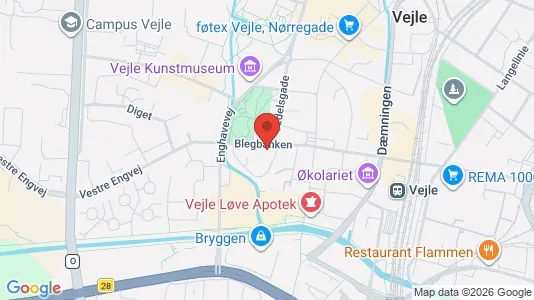 Erhvervslokaler til leje i Vejle Centrum - Foto fra Google Street View