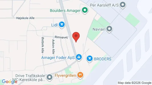 Erhvervslokaler til leje i Kastrup - kort over placeringen