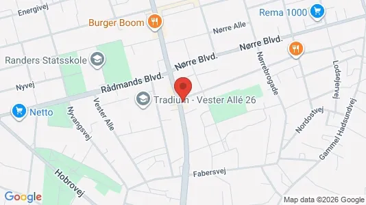 Erhvervslokaler til leje i Randers C - kort over placeringen