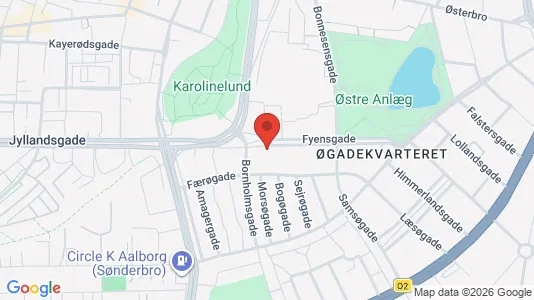 Erhvervslokaler til leje i Aalborg Centrum - kort over placeringen