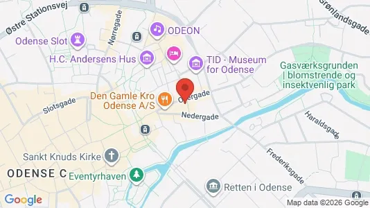 Erhvervslokaler til leje i Odense C - kort over placeringen