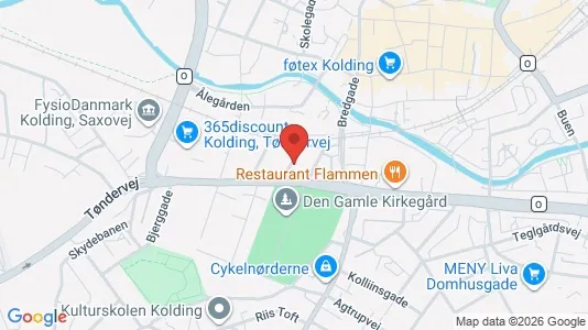 Erhvervslokaler til leje i Kolding - kort over placeringen