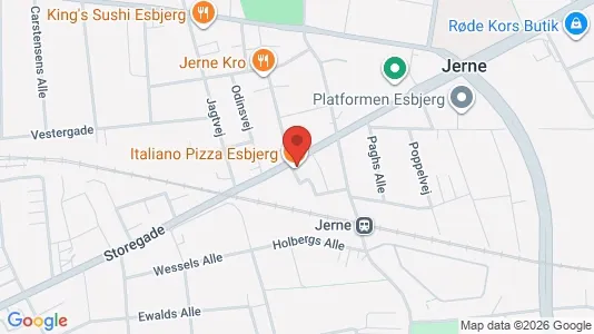 Erhvervslokaler til leje i Esbjerg Ø - kort over placeringen