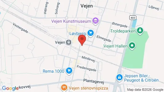 Erhvervslokaler til leje i Vejen - Foto fra Google Street View