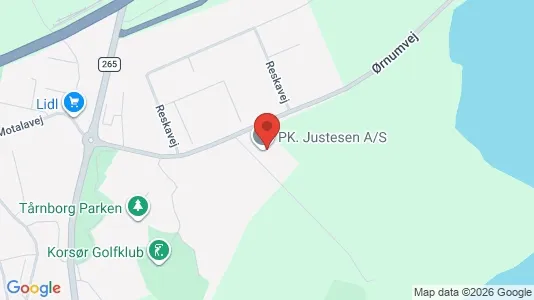 Erhvervslokaler til leje i Korsør - kort over placeringen