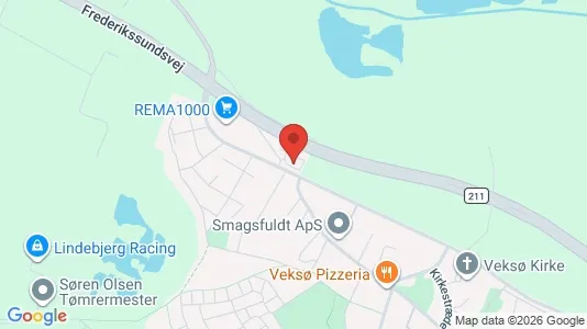 Erhvervslokaler til leje i Veksø Sjælland - Foto fra Google Street View