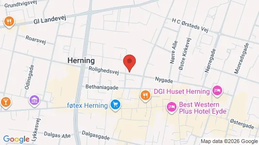 Erhvervslokaler til leje i Herning - kort over placeringen