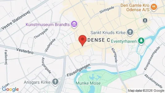 Erhvervslokaler til leje i Odense C - kort over placeringen