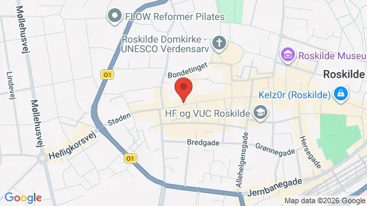 Erhvervslokaler til leje i Roskilde - kort over placeringen