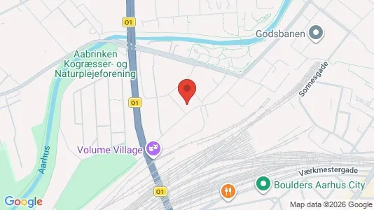 Erhvervslokaler til leje i Århus C - kort over placeringen
