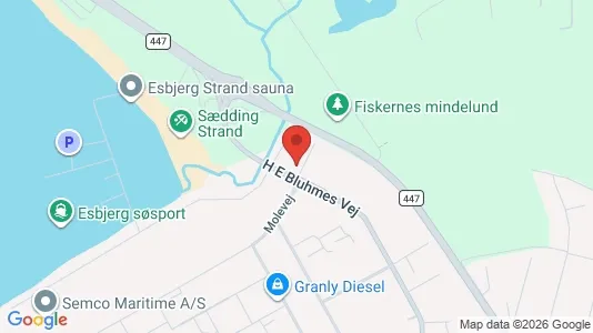 Erhvervslokaler til leje i Esbjerg Centrum - kort over placeringen