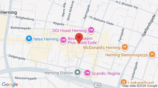 Erhvervslokaler til leje i Herning - kort over placeringen
