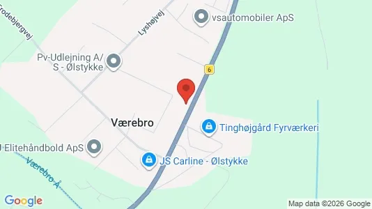 Erhvervslokaler til leje i Ølstykke - kort over placeringen
