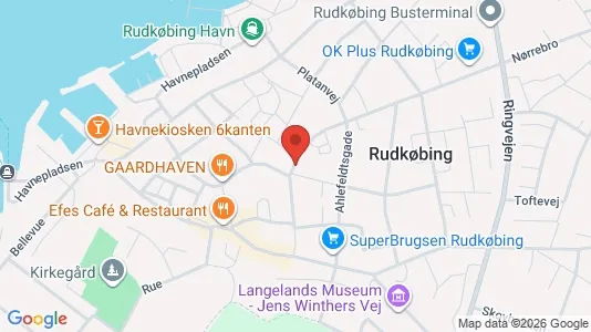 Erhvervslokaler til leje i Rudkøbing - Foto fra Google Street View