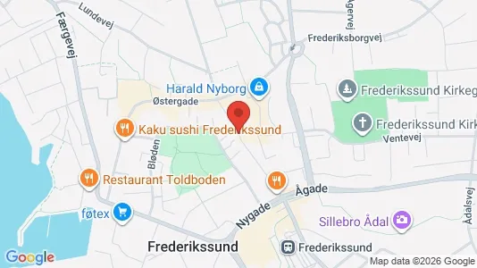 Erhvervslokaler til leje i Frederikssund - kort over placeringen