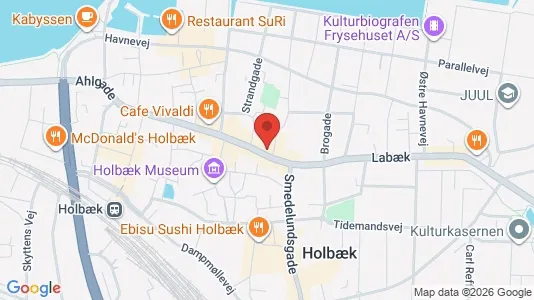 Erhvervslokaler til leje i Holbæk - Foto fra Google Street View