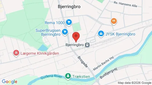 Erhvervslokaler til leje i Bjerringbro - kort over placeringen