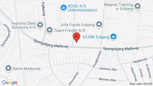 Erhvervslokaler til leje i Esbjerg Ø - kort over placeringen
