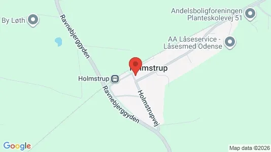 Erhvervslokaler til leje i Odense SV - kort over placeringen