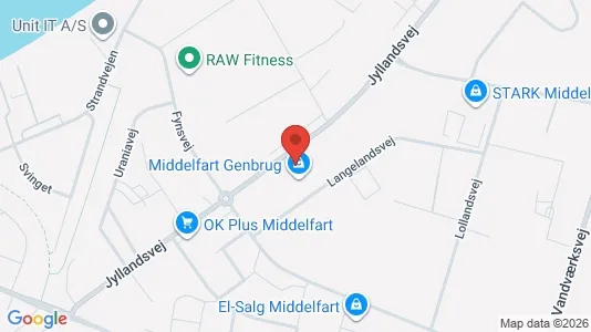 Erhvervslokaler til leje i Middelfart - Foto fra Google Street View