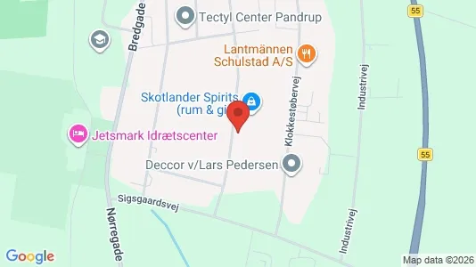 Erhvervslokaler til leje i Pandrup - Foto fra Google Street View
