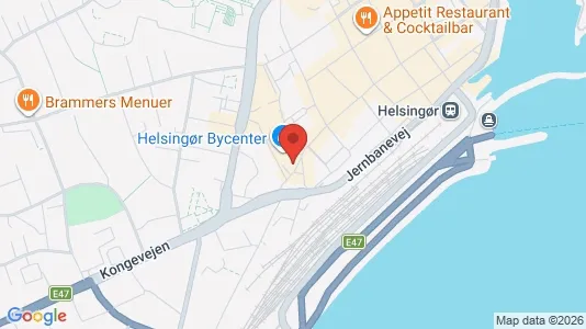 Erhvervslokaler til leje i Helsingør - kort over placeringen