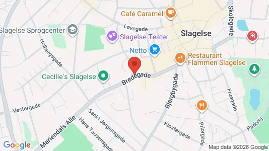 Erhvervslokaler til leje i Slagelse - kort over placeringen