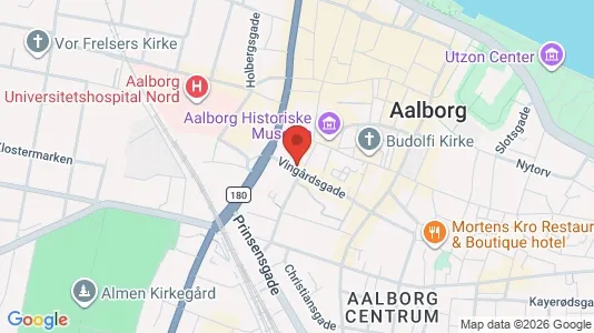 Erhvervslokaler til leje i Aalborg Centrum - kort over placeringen