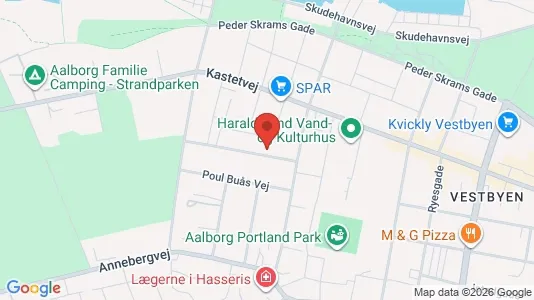 Erhvervslokaler til leje i Aalborg Centrum - kort over placeringen