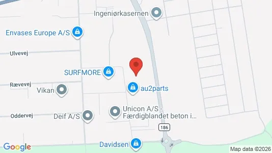 Erhvervslokaler til leje i Skive - kort over placeringen