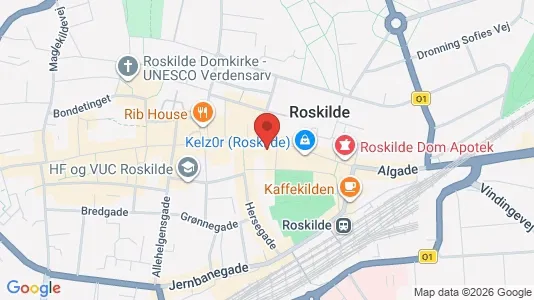 Erhvervslokaler til leje i Roskilde - kort over placeringen