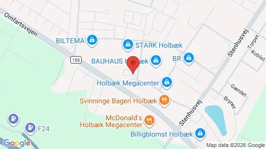 Erhvervslokaler til leje i Holbæk - Foto fra Google Street View