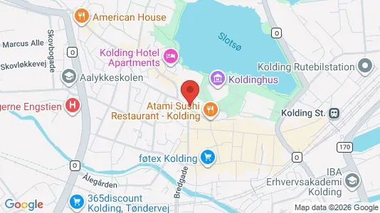Erhvervslokaler til leje i Kolding - kort over placeringen
