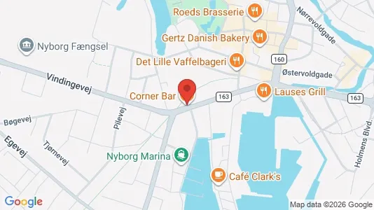 Erhvervslokaler til leje i Nyborg - kort over placeringen