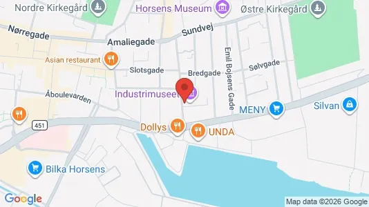 Erhvervslokaler til leje i Horsens - kort over placeringen