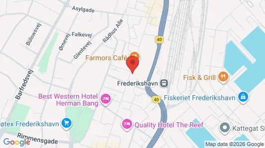 Erhvervslokaler til leje i Frederikshavn - kort over placeringen