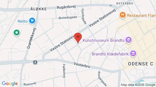 Erhvervslokaler til leje i Odense C - Foto fra Google Street View
